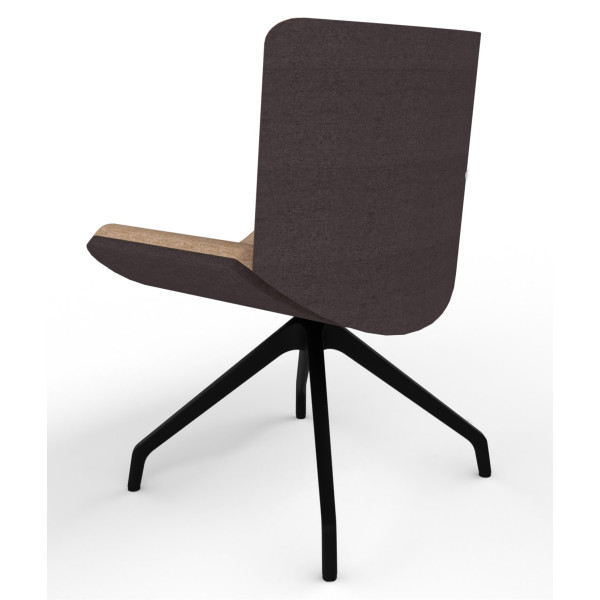 Review Upholstered Square Back Chair With Pyramid Base